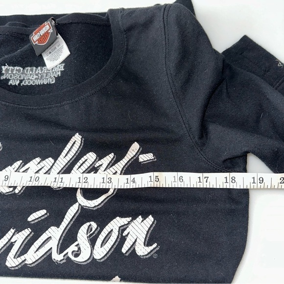 Harley Davidson Women’s Black Long Sleeve Shirt Emerald City Size S - Picture 5 of 7